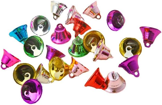 QianKao DIY手工圣诞树铃铛挂件 彩色开口铃铛 多尺寸 喇叭铃铛(3CM)