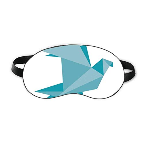 Зелена Оригами Абстрактен Гълъб Модел Sleep Eye Shield Мека Нощна Превръзка На Очите Сянка На Кутията