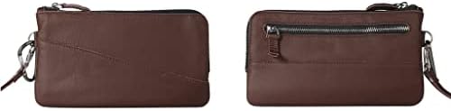 KFJBX Калъф за мобилен телефон с каишка в ръка от естествена кожа, в чантата си джоб, чанта за карти, поясная чанта, Подвесная чанта-кобур, калъф за телефон (Цвят: D, Разм?
