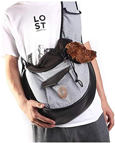 Раница за домашни любимци Meilishuang, диагонално чанта, чанта през рамо за разходки на домашни любимци, сгъваем портативен раница за котки, чанта за пътуване с куче-пратеник
