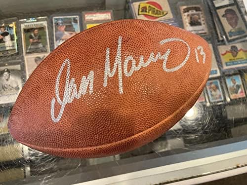 Дан Марино Маями Делфините Подписа топка за футбол Nfl #13 Jsa Authentic - Футболни топки с автографи