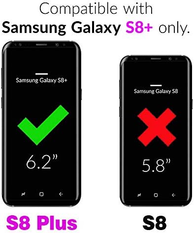 Asuwish Калъф за телефон Samsung Galaxy S8 Plus, Портфейл с цип, Сменяем Калъф с Предпазно фолио за екран и Кожен флип-държач за карти, Аксесоари за мобилни телефони S8plus S 8 8plus 8S Edge S8 + SM-G955U, Женски, Мъжки,