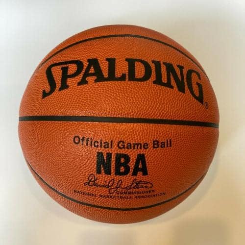 Майкъл Джордан е Подписал Използвана игра Spalding Official NBA Basketball Game UDA COA - Баскетболни Топки с автографи