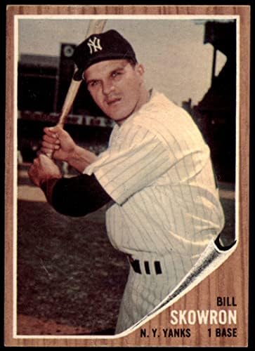 1962 Topps # 110 GRN Бил Скоурон Ню Йорк Янкис (Бейзболна картичка) (зелен цвят) EX / MT + Янкис