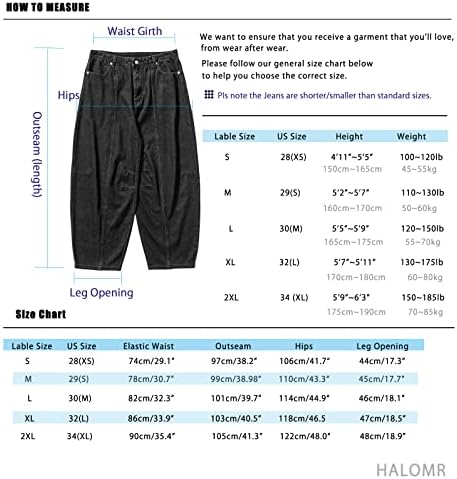 Мъжки панталони Свободно Намаляване на Carpenter Jean HALOMR, Големи Широки Памучни Панталони Деним в стил Хип-Хоп