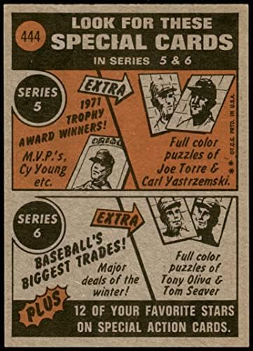 1972 Topps # 444 В действие Кен Хендерсън Сан Франциско Джайентс (Бейзболна картичка) EX /MT+ Джайънтс