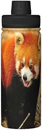 Бутилка за вода Animal-Red Panda, Широка Колба С Вакуумна Изолация От Неръждаема Стомана с Капацитет от 18 Грама И Херметически Капак С Улей