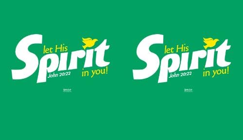 Напитка за добре дошли Спрайт Spirit in You, без дървета: Йоан 20:22 Хитър пътник, Охлаждащ чашка с двойни стени и многократно соломинкой, 16 унции