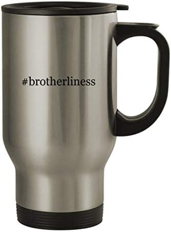 Подаръци дрънкулки #братство - Пътна Чаша от Неръждаема Стомана за 14 унция, Среброто