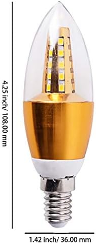 BesYouSel E14 Led Лампи, на базата на sconces свещ 5 W Декоративна Свещ На базата На 50 W Еквивалент E14 Свещ Лампа за монтаж на таван, Вентилатор Трапезария Начало Декор 3000 До Топло