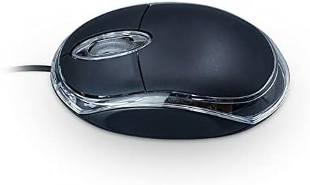 Компютърни Мишки SOLUSTRE 2 елемента Настолни Мишката Черно, Съвместими с Лаптоп, Жични и Оптични, Черни, за Офис на работния плот с Професионален Домашен Лаптоп, Провод
