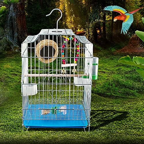 РАЗЗУМ Голяма Клетка за птици С покритие от Неръждаема стомана Клетка за Птици Папагал Божур Гълъб Голямо пространство за практикуване на Свобода Не Ръждясва Здрава Устойчива Клетка за Папагали
