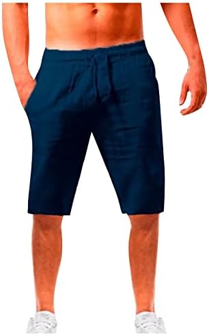 Мъжки Ленени Панталони SAXIGOL, Мъжки плажни Шорти Голям размер, Ежедневни Летни Плажни Шорти, Свободни бързо съхнещи Панталони На съвсем малък, Спортни Панталони