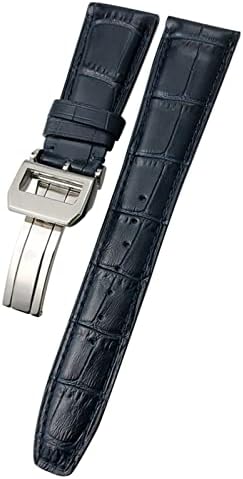 Взаимозаменяеми каишка за часовник от телешка кожа IENYU 20 мм 21 мм и 22 мм за часовници IWC Portugieser Porotfino Family с панти катарама (Цвят: 22 мм, размер: 22 мм)