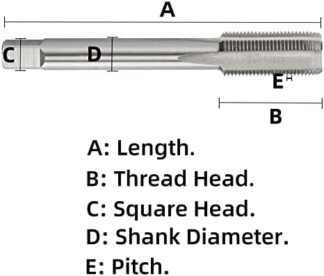 Метчик с метрична резба Aceteel M42 X 1,5, Метчик за металообработващи машини HSS Лявата Ръка M42 x 1,5 мм