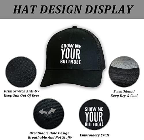 Подаръци с кляпом OUXIOAZ за мъже и Жени - Забавно бейзболна шапка за мъже и Жени - Забавно Окото Шапка За джогинг, Регулируеми Шапки