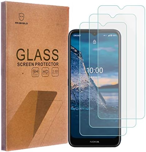 Mr.Shield [Комплект от 3 позиции] е Разработен за Nokia C5 Endi [Версия с лепило 270 mem] [Японското стъкло твърдост 9H] [Закалено стъкло] Защитно фолио за екрана с доживотна заместител