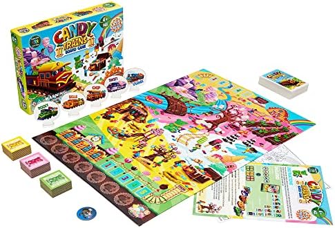 Чисто нов! Игра Candy Trains! Приятна съвместна игра на плитках - Идеално практическо забавление за семейна игра вечери - Деца на възраст от 5 години и повече се възприемат нови умения в хода на играта