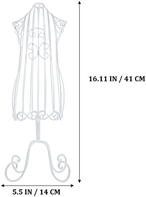 Mipcase 2 елемента Кукла Рокля Форми на дрехи за кучета багажник за изложбата на стоки манекен за дрехи дисплей закачалка за костюми за домашни любимци Мини Манекен Метален