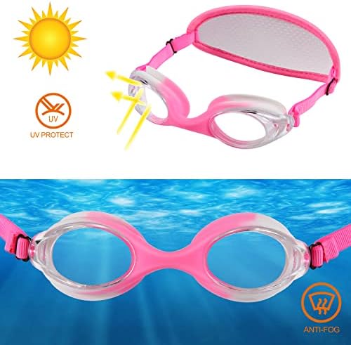 RUIGAO Детски Очила за плуване, от 2-6 години, Очила за деца, Не спутываются / Лесно се поставят, Детски очила за плуване