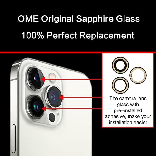 2 ЕЛЕМЕНТА Смяна на стъкло на обектива на задната камера ASDAWN Back за iPhone 13 Pro Max и Смяна на стъкло на обектива на камерата 13 Pro с предварително инсталиран лепило + Комплект инструменти за ремонт + Ръководство
