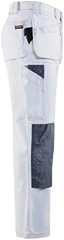 Здрави, Леки Работни панталони от Бял Памук Blaklader Men ' s Painter с джобове с Общо предназначение