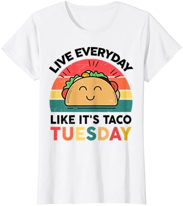 Тениска Тако Tuesday, Мексиканска Фиеста, Нестандартен, Дамски Детска Забавна Тениска
