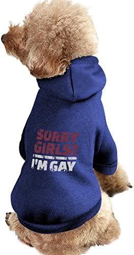 Съжалявам, Момичета, Аз съм Гей, Облекло за Кучета, Зимни Блузи за Домашни Любимци, Меки и Топли Блузи за Малки до Средни Кучета