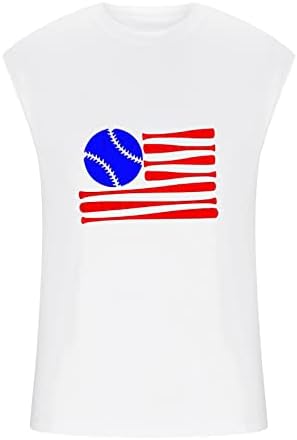 На 4 юли, Върховете на Бретелях за Мъже, Спортни Патриотични Ризи, Летни Спортни Блузи с Принтом Хартата на САЩ, Памучен Тениска Без Ръкави