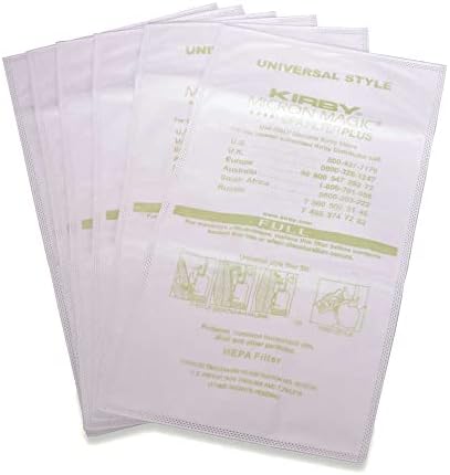 Kirby 204814 Micron Magic HEPA Filter Plus Пакети, 6, Бели Вакуумни торби