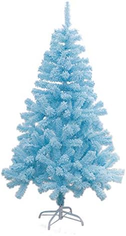 ZPEE 5,9 метра Стекающийся Материал PVC Коледна украса на Коледна елха, Изкуствена, с метална стойка Лесно се монтира Бор Голо дърво-Синьо C 1,8 м (5,9 метра)