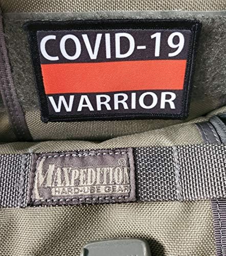 Красноголовые тениски с нашивкой на Моралния дух на Воин-спасител Covid-19 First Responder, произведени в САЩ