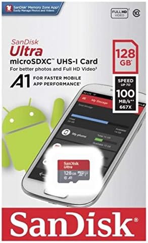 Комплект карта памет SanDisk 128GB SDXC Micro Ultra Работи с Motorola Moto G7, G7 Play, G7 Plus, G7 Power (SDSQUAR128G-GN6MN) Плюс (1) С всичко, с изключение на устройство за четене на комбинирани карти Стромболи (TM).