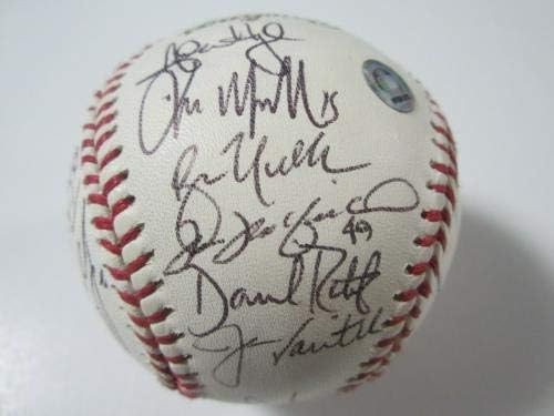 2004 ОТБОР Бостън Ред Сокс подписа договор с WS Baseball Франкона Шилинг Рамирес МЕЙДЖЪР лийг бейзбол Auth - Бейзболни топки с автографи