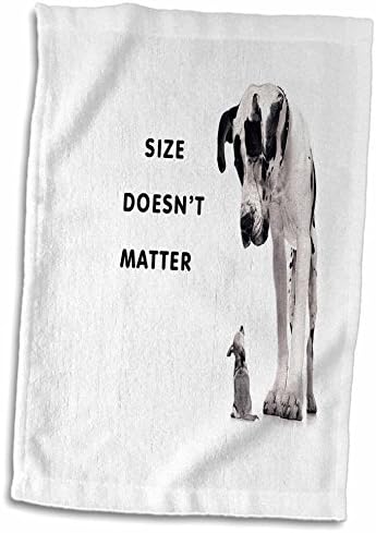 3dRose Florene Humor - Приказно Едно Малко Кученце И Едно Голямо Куче - Кърпи (twl-80230-1)