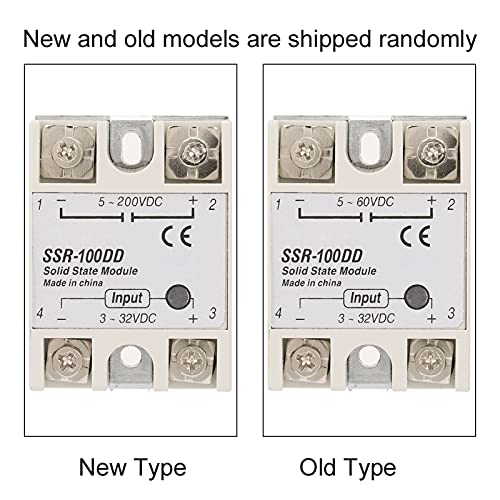 Твердотельное реле SSR-100DD 100A DC 3-32 В Вход 5-200 vdc Изход високо-чувствителен Модул реле за постоянен ток, Нормално Разомкнут