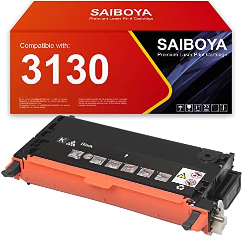 SAIBOYA Рециклирани 1PK висока производителност на тонер касета със син тонер 3130 за подмяна на касетата Dell 330-1199 за Dell принтери 3130 3130CN 3130CND.