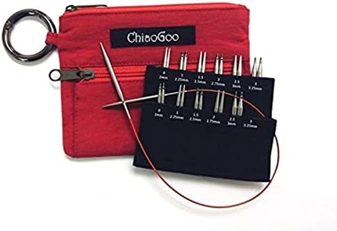 Набор от сменяеми ChiaoGoo Twist Shorties от неръждаема стомана, 2-инчов и 3-инчов (5 и 8 cm) мини (7230 м)