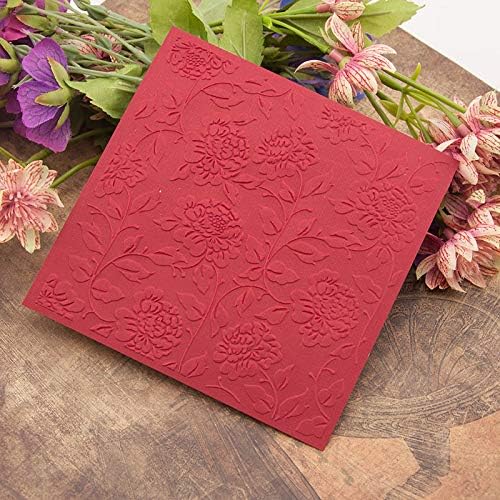 Пластмасови папки за релеф Kwan Crafts Цветя за Производство на пощенски Картички, Scrapbooking, както и други Занаяти от Хартия, 13,3x13,3 см