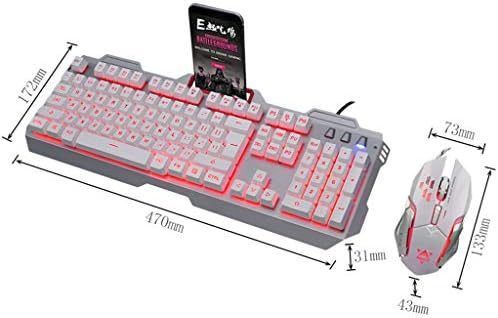 Специална клавиатура HourenJP за управление на мултимедийно съдържание, Ергономична Мишка, Многоцветен дъгова led светлини, бутони с подсветка цвята осветление, едно водоустойчив и издръжлив дизайн