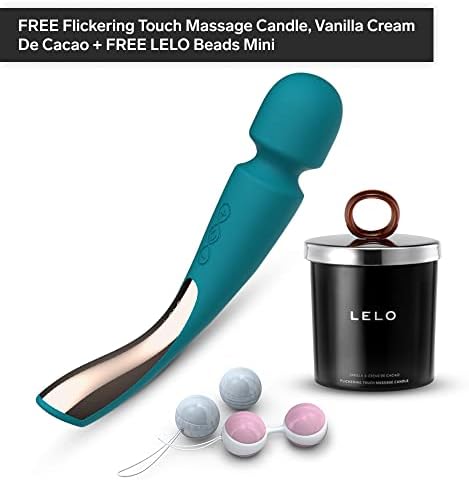 Комплект LELO: Smart Палки 2 Средни Масажор за цялото тяло Син цвят + Безплатна колекция от мини топки на Кегел LELO Beads + Безплатна Мерцающая Тъчпад Масажна свещ