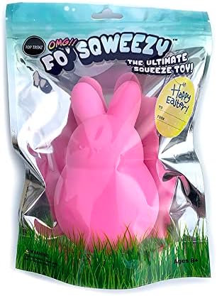 Топ Trenz OMG За Sqweezy Fidgety Топка Преса Играчка-непоседа Sensory Stress Ball (в комплект е розово и синьо великден бъни)