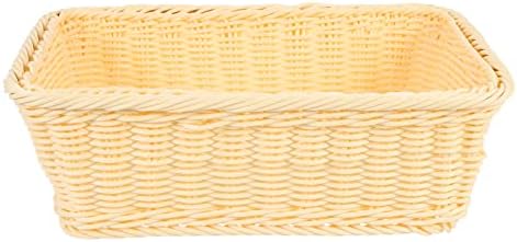 Плетени кошници BESTonZON Плетени кошници Плетените ратанови Кошница за зеленчуци, кошница за подаване на хляб ракита кошница за плодове Кошници: Кошница за плодове Изплетен кош за съхранение на Изплетен кош за съхранение