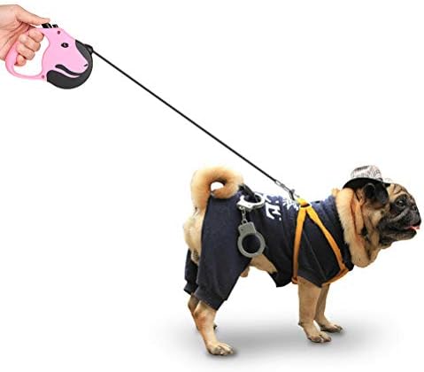 Подобрен Разтегателен каишка за кучета Emoly, каишка за куче ходене без entanglements на 360 ° за по-тежки условия на експлоатация с тегло до 33 паунда, здрава светоотражающая найлон лента с дължина 16,5 фута с плъзгане