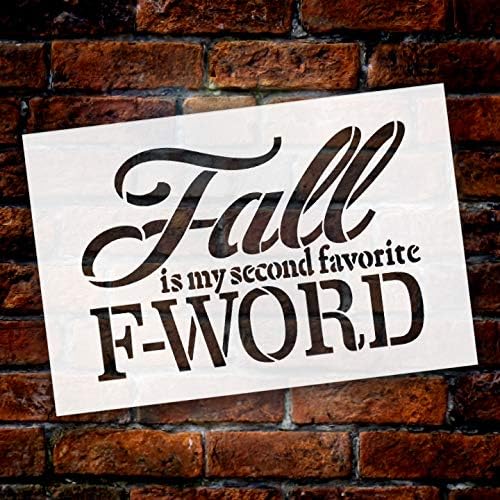 Есен - вторият ми любим шаблон за шрифта F-Word от StudioR12 | Дървени табели | многократна употреба използване на Word Art | Семейна трапезария | Рисуване с тебешир В смесена техника, Мултимедия | Направи си сам за