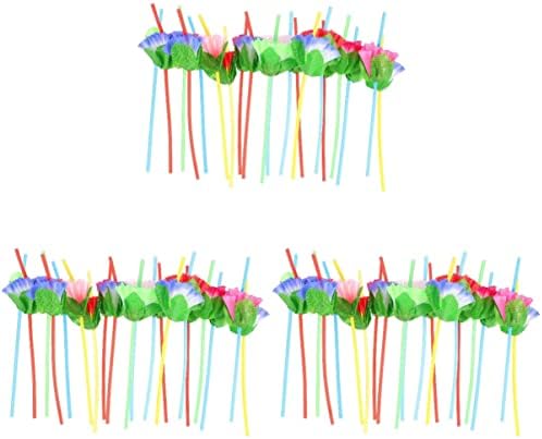 BESTOYARD Декор на масата за хранене Декор на масата за Хранене 3шт Luau Вечерни Сламки декоративна соломинка за пиене хавайски сламки чадъри Сламки за Пиене Коктейлни Чаши Сламки Кафе на сламки