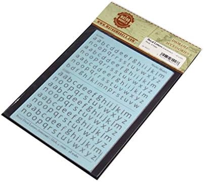 Буквите на етикети Matho Models (с малки букви) - Черни, 4-5 мм - Пластмасови Аксесоари за модели на 80013