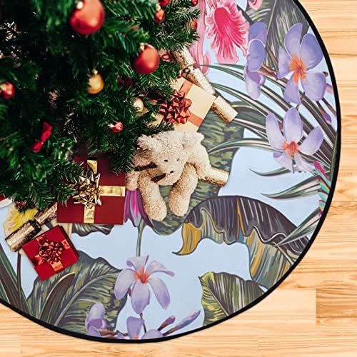 xigua Коледно Дърво Поставка Мат Тропически Джунгли през Цялата Коледа Подложка за Коледен Декор Празнична Украса, Диаметър 28,3 Инча