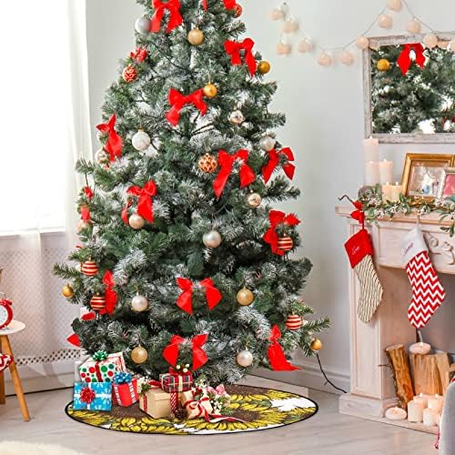 Коледна Украса xigua, Подложка за Коледната Елха, Украса на Дома, с Голяма Кръгла Мат под формата на Дърво за Защита на пода (28,3 инча