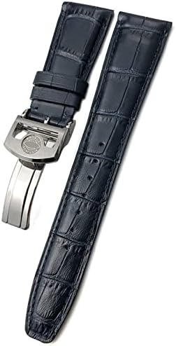 Взаимозаменяеми каишка за часовник от телешка кожа IENYU 20 мм 21 мм и 22 мм за часовници IWC Portugieser Porotfino Family с панти катарама (Цвят: 22 мм, размер: 21 мм)